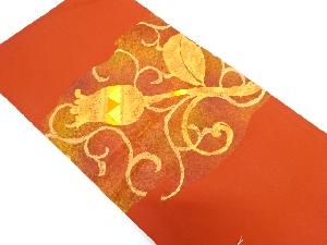 未使用品　変わり花唐草模様織り出し名古屋帯